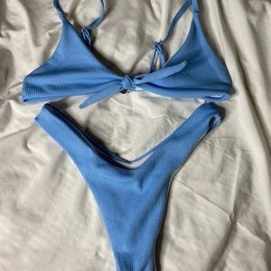 Periwinkle Ribbed Bikini